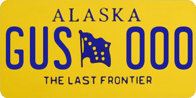 AK license plate GUS000