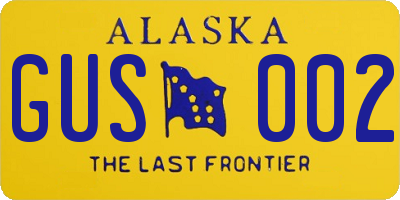 AK license plate GUS002
