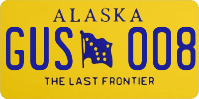 AK license plate GUS008