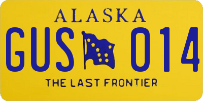 AK license plate GUS014