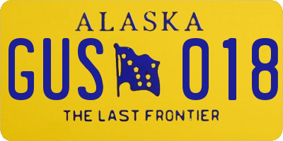 AK license plate GUS018