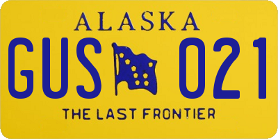 AK license plate GUS021