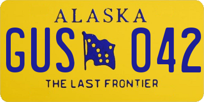AK license plate GUS042