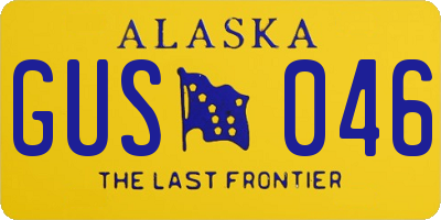 AK license plate GUS046