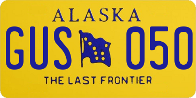 AK license plate GUS050