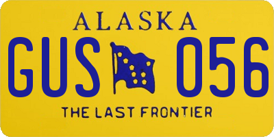 AK license plate GUS056