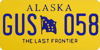 AK license plate GUS058