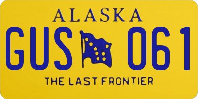 AK license plate GUS061