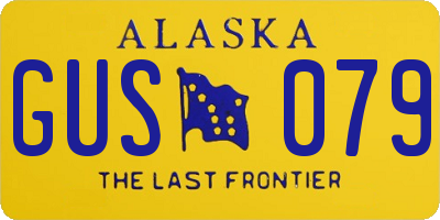 AK license plate GUS079