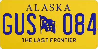 AK license plate GUS084