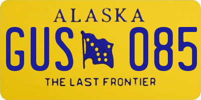 AK license plate GUS085