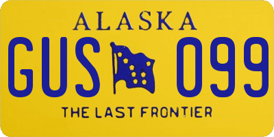 AK license plate GUS099