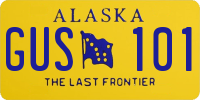 AK license plate GUS101