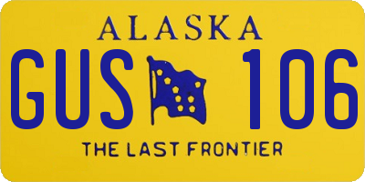 AK license plate GUS106