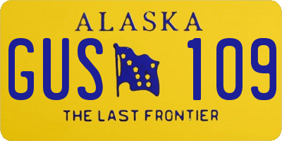 AK license plate GUS109