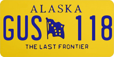 AK license plate GUS118