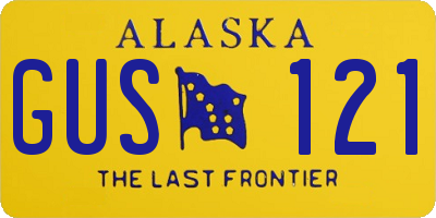 AK license plate GUS121