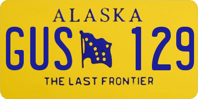 AK license plate GUS129