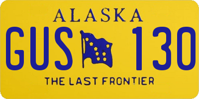 AK license plate GUS130