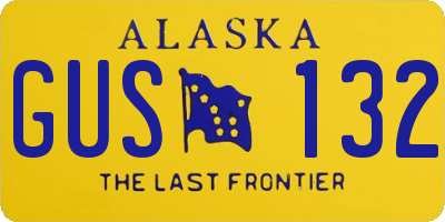 AK license plate GUS132