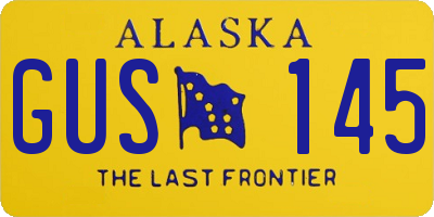 AK license plate GUS145