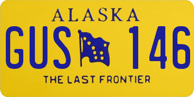 AK license plate GUS146