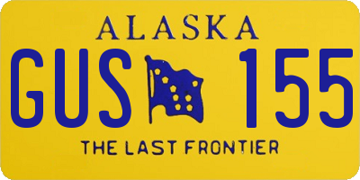 AK license plate GUS155