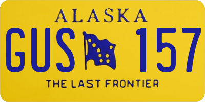 AK license plate GUS157