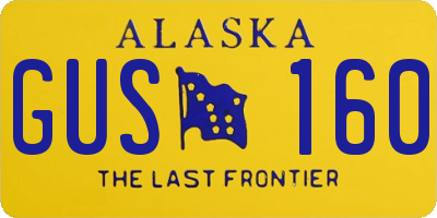 AK license plate GUS160