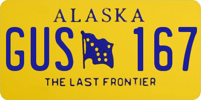 AK license plate GUS167