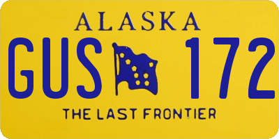 AK license plate GUS172