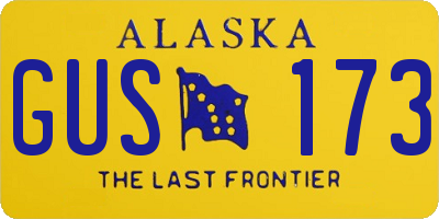 AK license plate GUS173