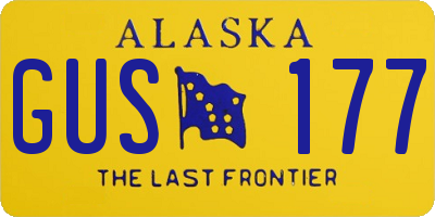 AK license plate GUS177