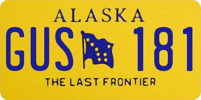 AK license plate GUS181
