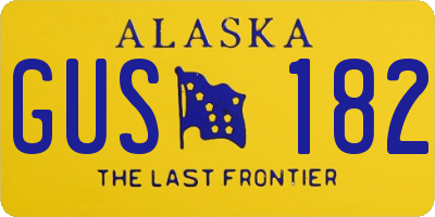 AK license plate GUS182