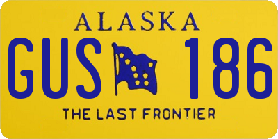AK license plate GUS186