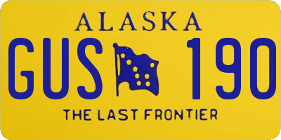 AK license plate GUS190