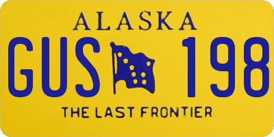 AK license plate GUS198