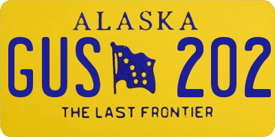 AK license plate GUS202