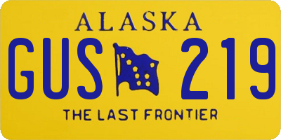 AK license plate GUS219