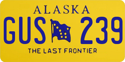 AK license plate GUS239