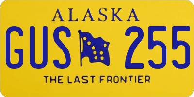 AK license plate GUS255