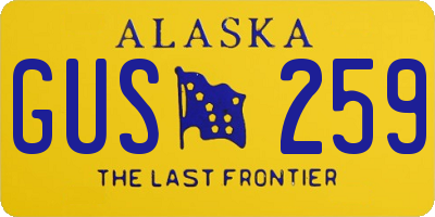 AK license plate GUS259