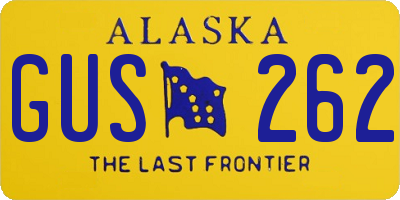 AK license plate GUS262