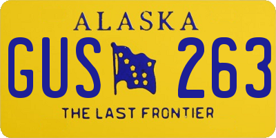 AK license plate GUS263
