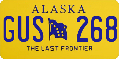 AK license plate GUS268