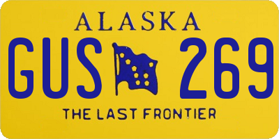 AK license plate GUS269