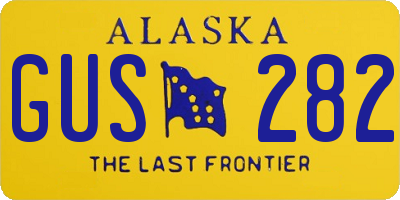 AK license plate GUS282