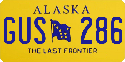AK license plate GUS286