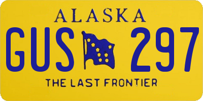 AK license plate GUS297